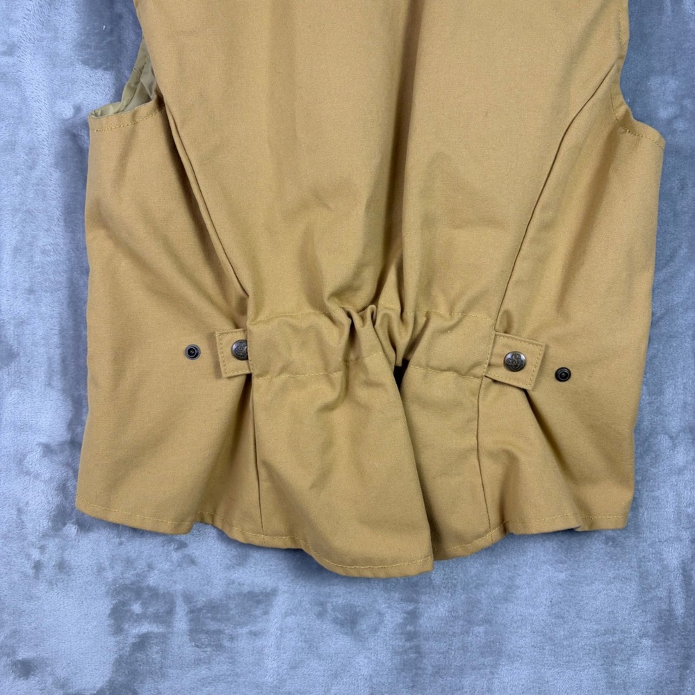 Vintage Schaefer Outfitter Vest Medium Canvas Western Workwear Tan Made In USA - Picture 4 of 7